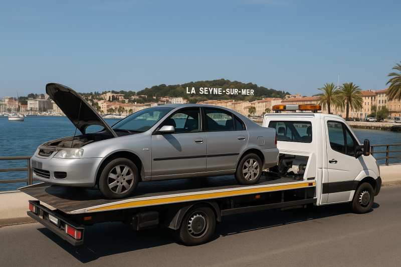 Voiture en panne à la Seyne-sur-Mer