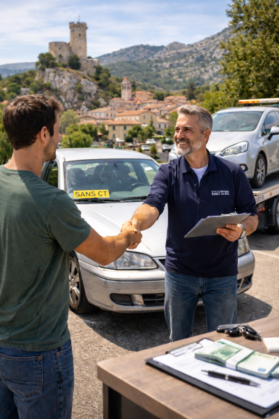 vendre sa voiture sans CT à la Garde