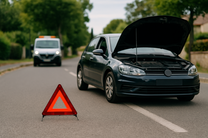 voiture en panne Simiane-Collongue